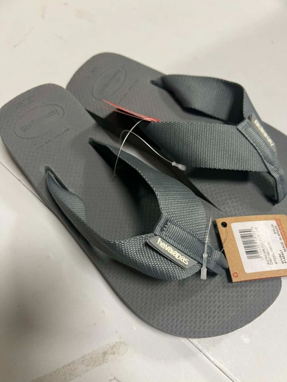 Havaianas Men's Unisex Urban Basic Flip Flops Steel Grey 9 - Picture 3 of 6